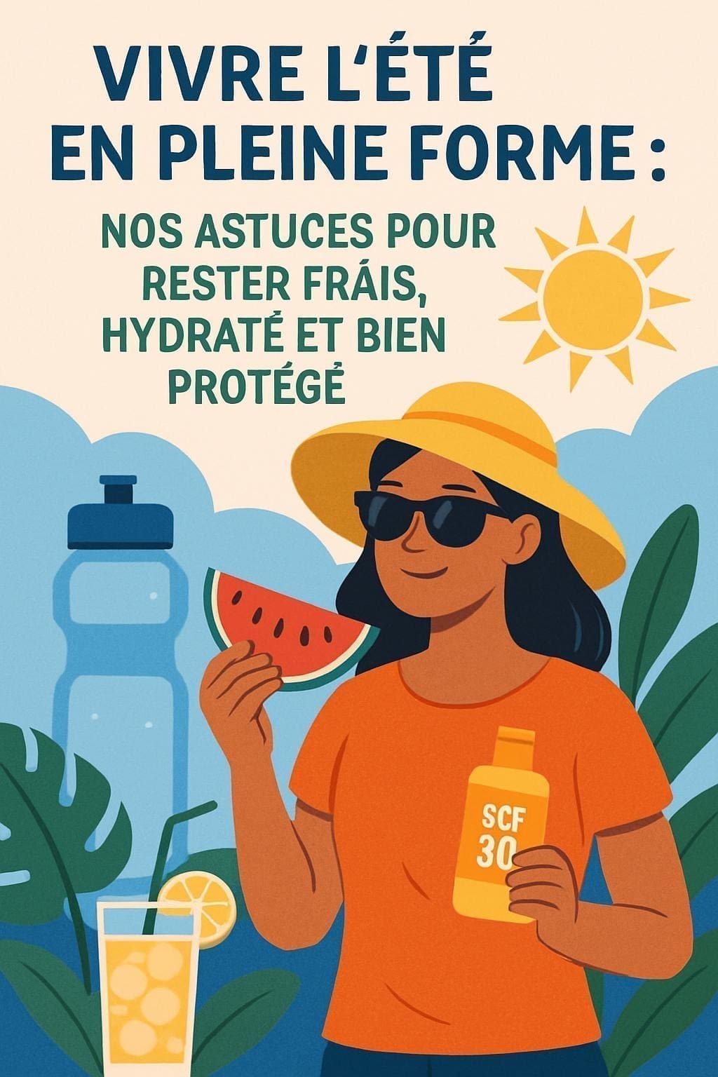 Femme en été avec chapeau, symbole de fraîcheur ANITA & ZAHA.
